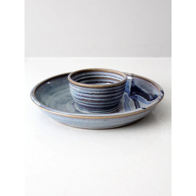 Late 20th Century Vintage Studio Pottery Serving Platter For Sale - Image 5 of 12