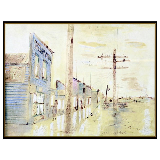 Message us to inquire about custom framing options! (Included for free with every purchase) Aaron Bohrod Authentic &...
