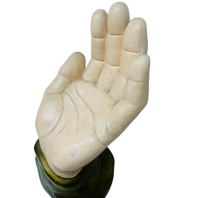 Gold Pristine 10” Scioto Ceramics Anatomical ‘Orans’ Prayer Hands - A Pair - Circa 1977 For Sale - Image 8 of 11