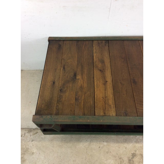 Mid Century Two Tier Industrial Cart Coffee Table For Sale - Image 12 of 12