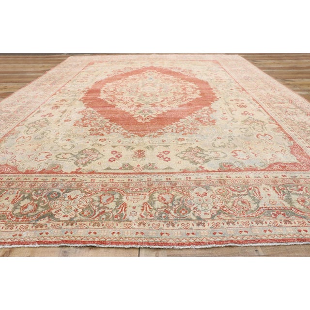 Textile Vintage Persian Mahal Rug - 10'00 x 14'06 For Sale - Image 7 of 8