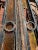 Antique late 19th century Italian Art Nouveau style wrought iron entry gates with arched transom. These elegant entry...