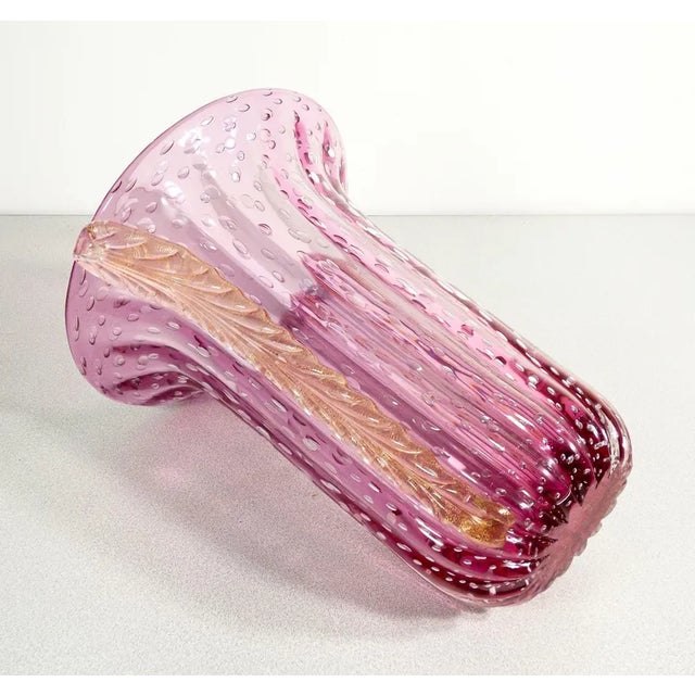 Blown Glass Vase from Toso Murano For Sale - Image 6 of 9