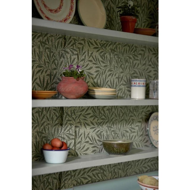 English Morris & Co Emerys Willow Wallpaper in Herball For Sale - Image 3 of 4