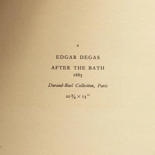 1940s After Edgar Degas "After the Bath" Vintage Full-Color Print From Geneva For Sale - Image 4 of 8