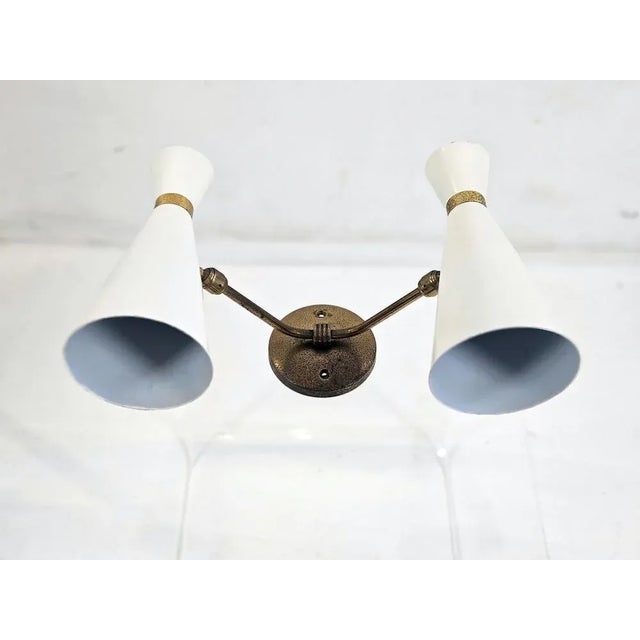 Mid-Century Italian Wall Sconces, 1950s, Set of 2 For Sale - Image 3 of 8