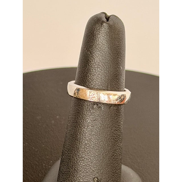 Van Cleef & Arpels Platinum Diamond Band, Size 5.5 For Sale - Image 11 of 12