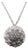 Vintage 1960s Signed Monet Rhodium Plated "Atomic" Pendant Necklace For Sale