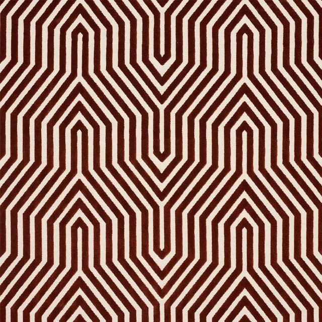 Schumacher X Mary Mcdonald Vanderbilt Velvet Fabric in Russet For Sale