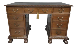 Mahogany Pedestal Desk, 1880s