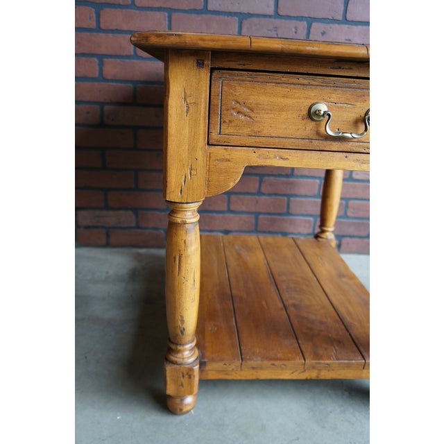 Farmhouse Ethan Allen Old World Treasures End Table For Sale - Image 3 of 5