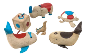 Vintage Therapy Toys by Renate Müller for H. Josef Leven, Sonneberg, Set of 6
