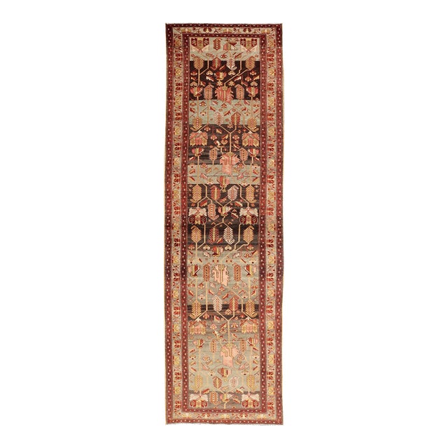 Antique Persian Malayer Runner With Tree Motif Design 3'8 X 13'1 For Sale