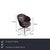 Modern Freifrau Ona Fabric Chairs with Benches, Brown and Grey with Pattern, Set of 5 For Sale - Image 3 of 18