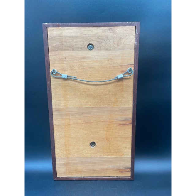 Artist Signed Bronze Wall Hanging Sculpture of Nude Woman on a Wooden Frame Circa 1990 For Sale - Image 9 of 11