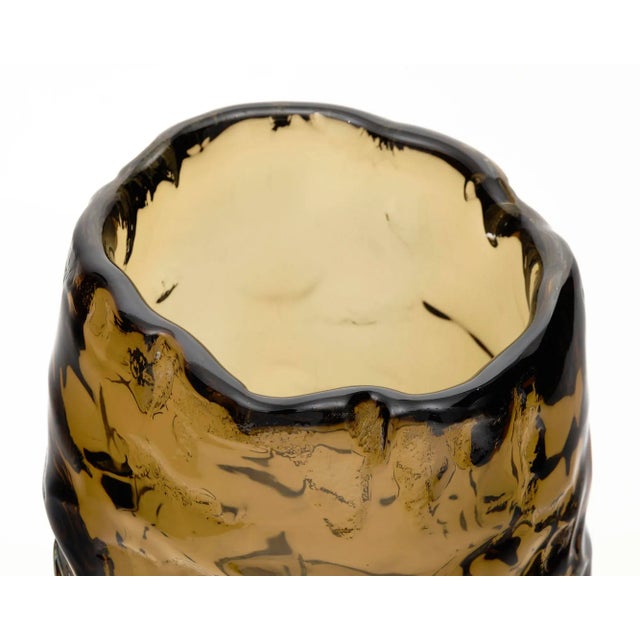 Modern Tobacco Murano Glass “Burri” Vase For Sale - Image 3 of 4