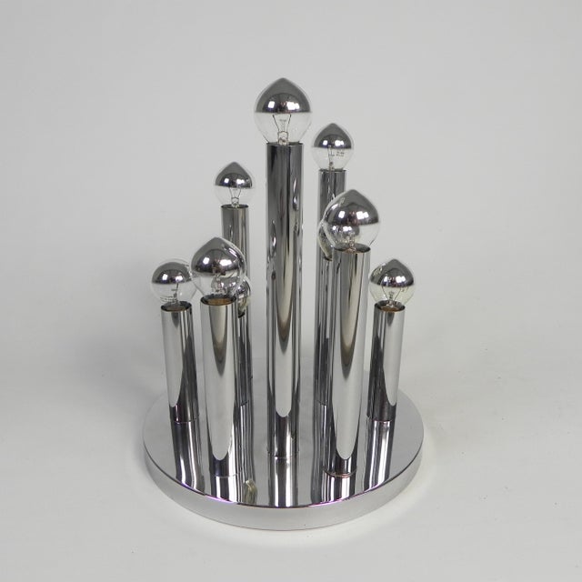 Mid-Century Modern 9-Light Ceiling Lamp by Gaetano Sciolari for Boulanger, 1970s For Sale - Image 3 of 18