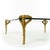 Maison Jansen 1970s Italian Maison Jansen Inspired Gilt Metal Faux Bois Glass Top Coffee Table For Sale - Image 4 of 5