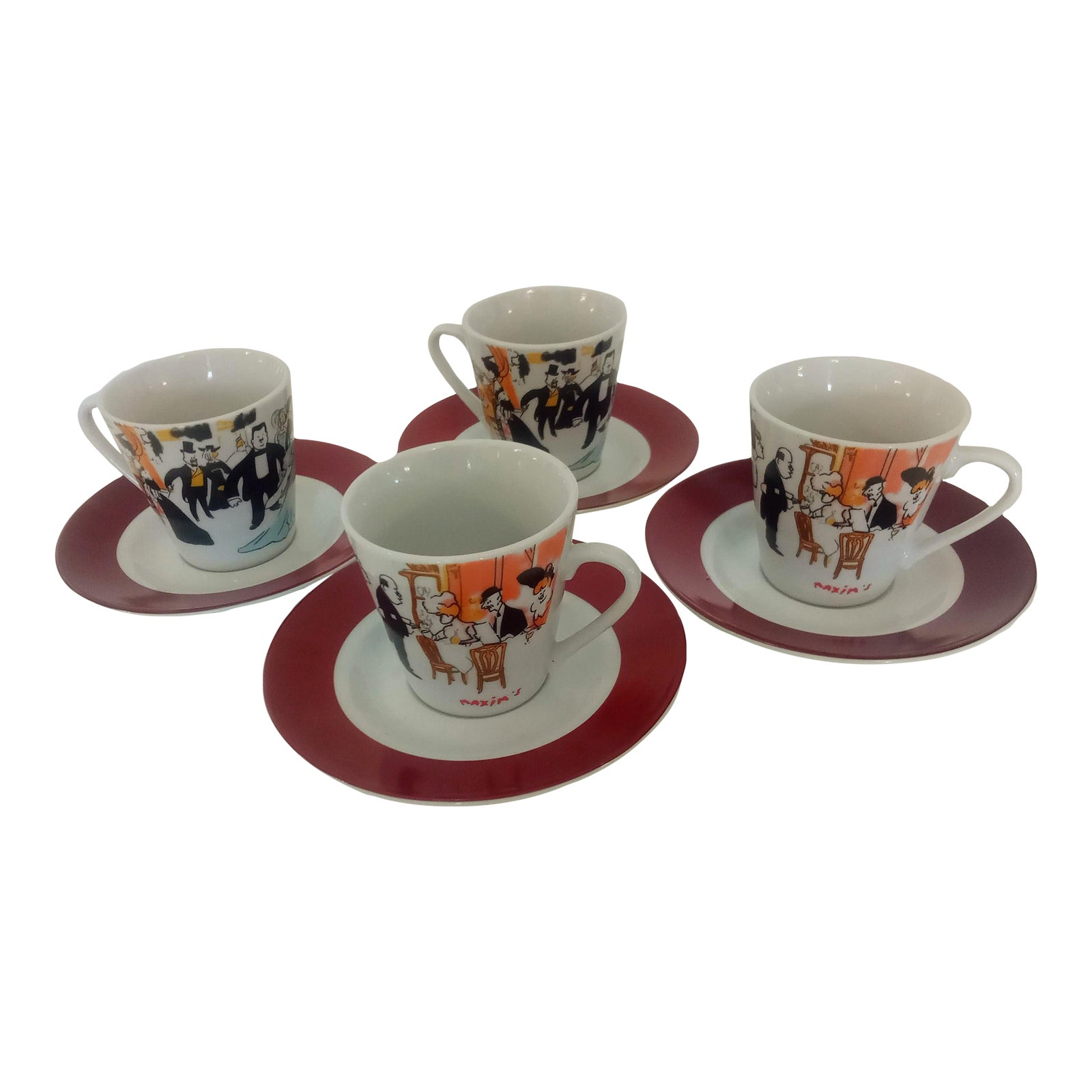 1970s Maxim ' S Cups and Saucers Set 8 Pieces Chairish