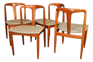 Juliane Chairs in Teak attributed to Johannes Andersen, Set of 4