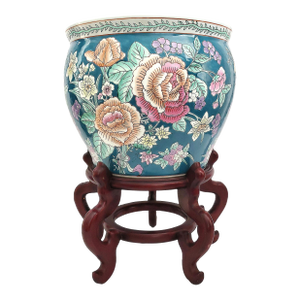 Planter Fishbowl Goldfish Gold Fish Bowl & Stand