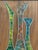 Brown Vintage Mid-Century Modern Abstract Mixed Media Wall Art by Sheldon in Walnut Toned Frame. For Sale - Image 8 of 10