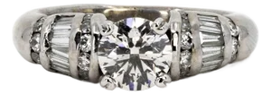 Late 20th Century 1.04 L VS1 RB GIA Ring, Size 7.5