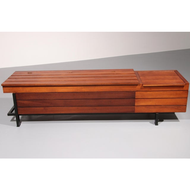 Vintage Wooden Bench with Storage, 1960 For Sale - Image 12 of 16