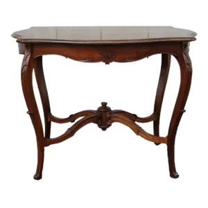 Early 20th Century Continental Mahogany Carved Parlor Center Table
