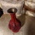 Early 20th Century 12” Chinese Red Carved Lacquer-Style Vase – Floral & Pomegranate Design For Sale - Image 11 of 11