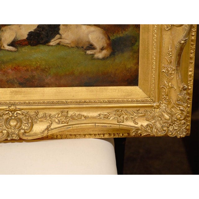 19th Century Robert Cleminson 19th Century Landscape Oil Painting with Horse and Dogs For Sale - Image 5 of 9