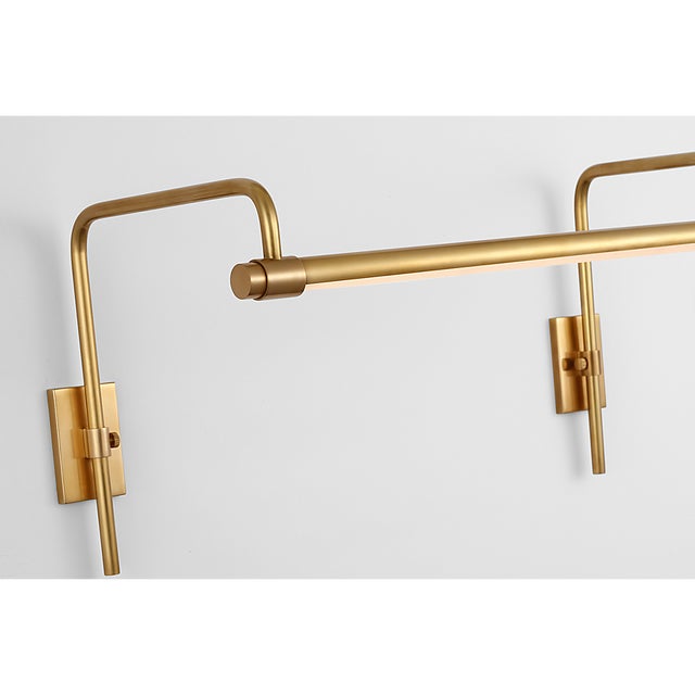 Kidd 18" Frame Mount Picture Light in Hand-Rubbed Antique Brass Designer: Thomas O'Brien Finish: Hand-Rubbed Antique Brass...