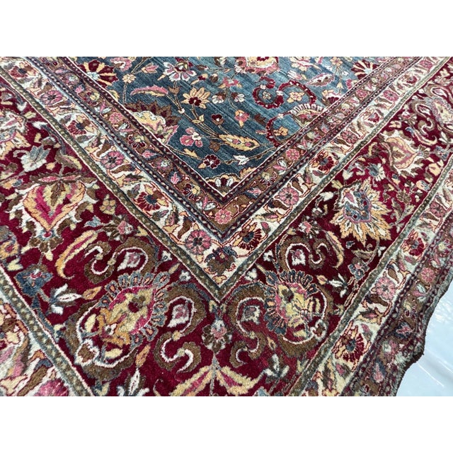 Persian Antique Signed Persian Lavar , 12' X 15' For Sale - Image 3 of 7