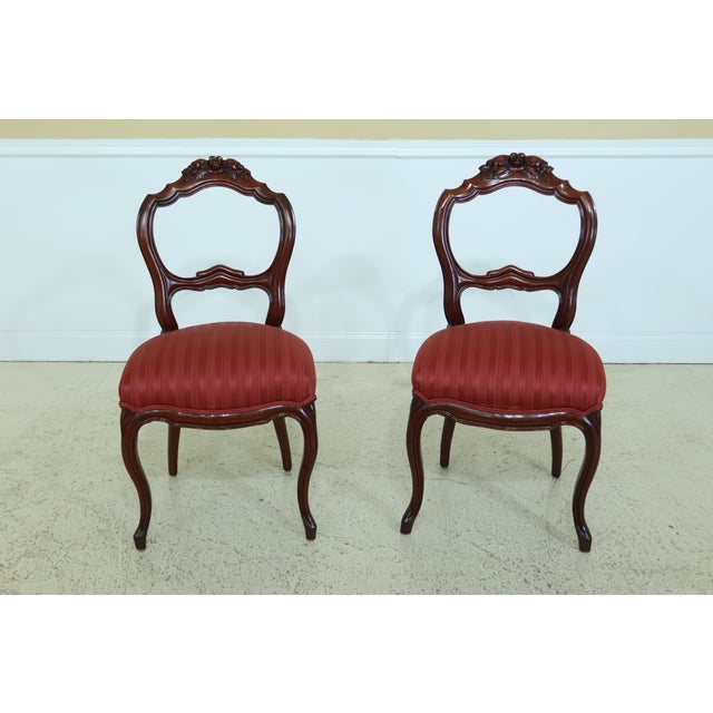 Antique Victorian Walnut Carved Dining Room Chairs Set of 6 Chairish