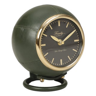 Draper Dark Green Designer Standing Accent Clock For Sale