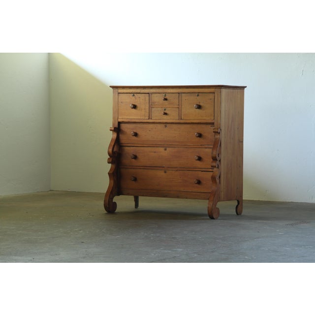 Antique 19th Century Provençal Sculptural Commode in Pine Wood, Denmark, 1850s For Sale - Image 11 of 18