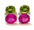 Christina Addison Medium Gum Drop Earrings With Peridot and Cabochon Amethyst and Diamonds For Sale - Image 11 of 12