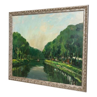 Joseph De Coene, De Leie bij Deurle, Oil Painting on Canvas For Sale