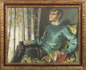 William Camarinha, Portrait of Luís Cid Monteiro, Oil on Canvas