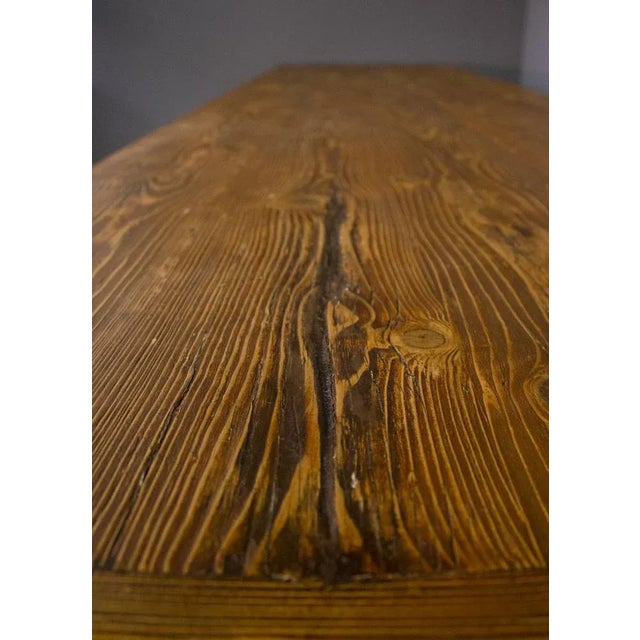 Long Table in Brushed Fir, 1970 For Sale - Image 6 of 8