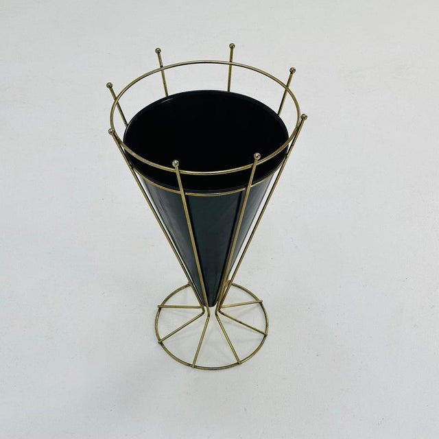 Black Mid-Century Bauhaus Umbrella Stand, 1950s For Sale - Image 8 of 11