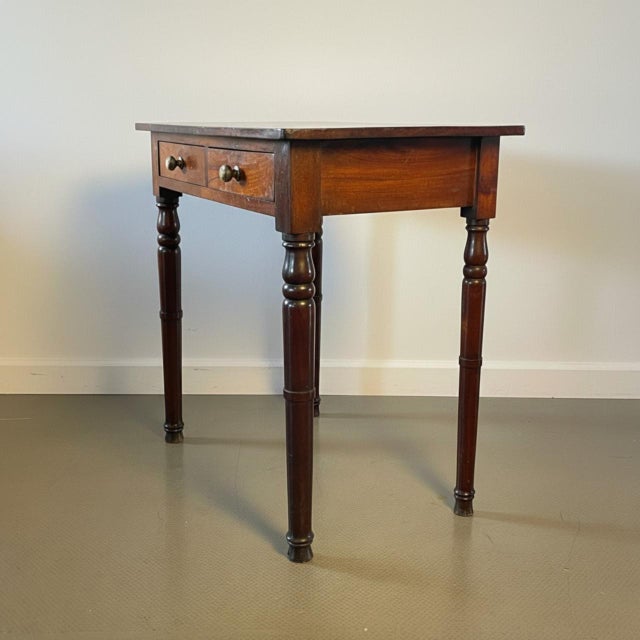 Victorian Small Mahogany Writing Table For Sale - Image 6 of 9