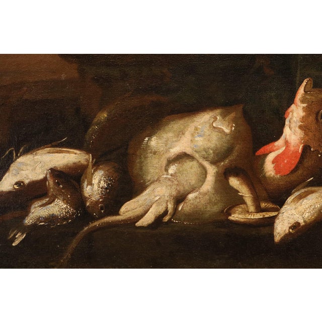 Elena Recco, Still Lifes with Fish and Shellfish, 1690, Oil on Canvas, Set of 2 For Sale - Image 11 of 16