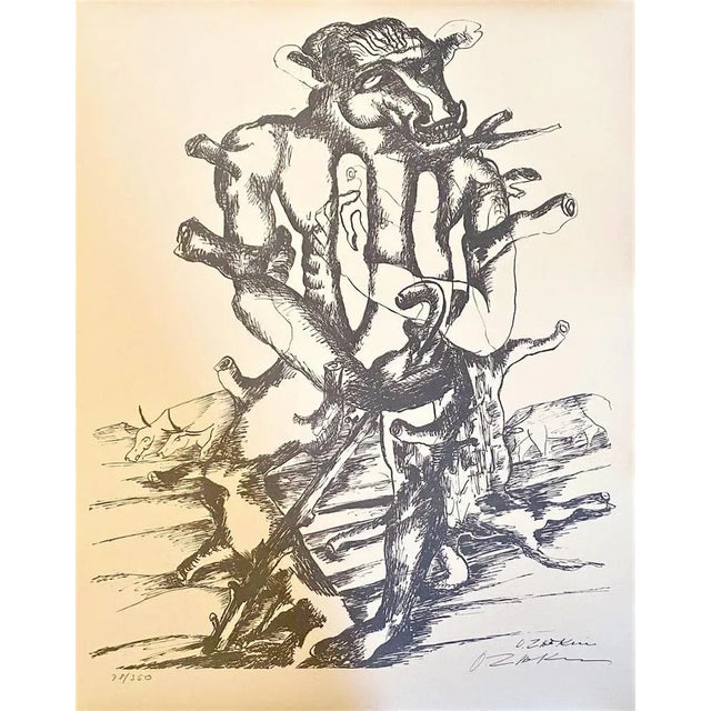 Ossip Zadkine, The Labors of Hercules, Geryon, Lithograph For Sale - Image 4 of 4