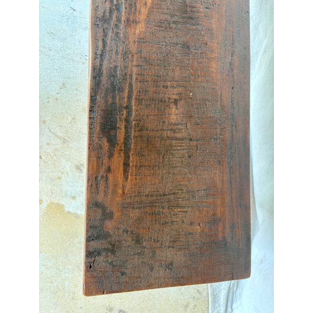 19th Century French Provincial Walnut Louis XV Style Bench For Sale - Image 9 of 12