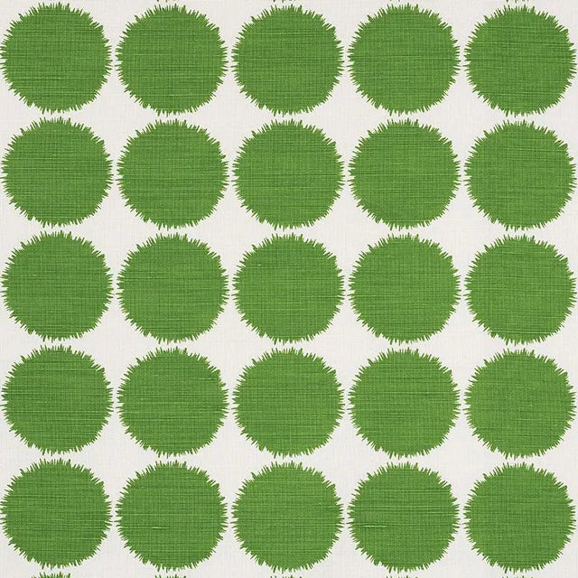 Schumacher X Studio Bon Fuzz Fabric in Green For Sale