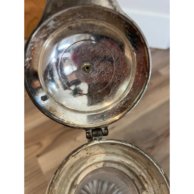 Vintage Cut Crystal and Silver Plated Claret Jug For Sale - Image 15 of 16
