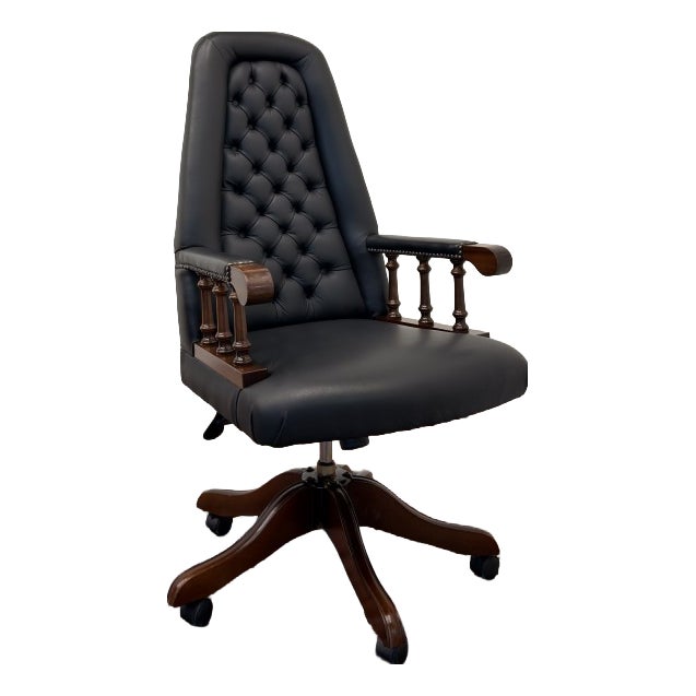 English Chesterfield Desk Chair For Sale