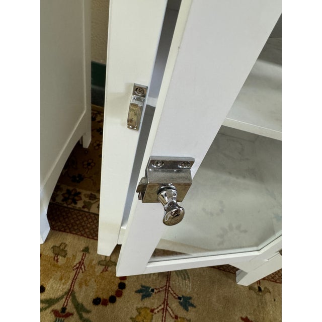 Elegant Furniture Madison Avenue Marble Top Glass Door Cabinets, Pair For Sale - Image 12 of 15