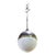 Spherical Glass Brass and Metal Mid Century Modern Chandelier Pendant Lamp For Sale